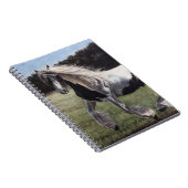 Gypsy vanner pinto horse running in field notizblock (Rechte Seite)