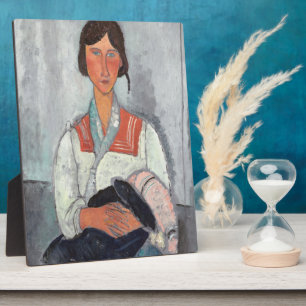 Gypsy Woman with Baby, 1919 (oil on canvas) Fotoplatte