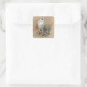 Gyrfalcon - 1861 quadratischer aufkleber (Tasche)