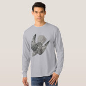 Gyrfalcon Falke-tauchende Vintage Kunst T-Shirt (Vorne ganz)