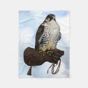 Gyrfalcon on Glove Fleecedecke