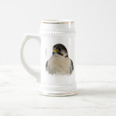 Gyrfalcon Saker Hybrid Falcon Bierglas (Links)