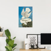 Gyrfalcons, alias Gerfalcons von John James Audubo Poster (Heimbüro)