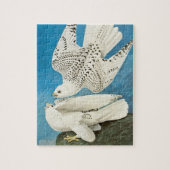 Gyrfalcons, alias Gerfalcons von John James Audubo Puzzle (Vertikal)