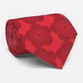 Gyro Giant Red Blume Foulard zweiseitig Krawatte (Gerollt)