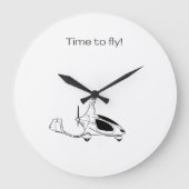 Gyrocopter-Uhr Große Wanduhr (Vorderseite)