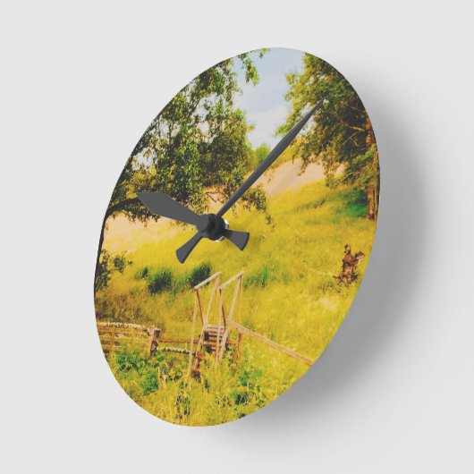 Gysinge Summer Field Runde Wanduhr (Winkel)