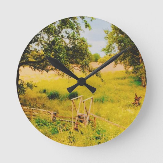 Gysinge Summer Field Runde Wanduhr (Vorderseite)