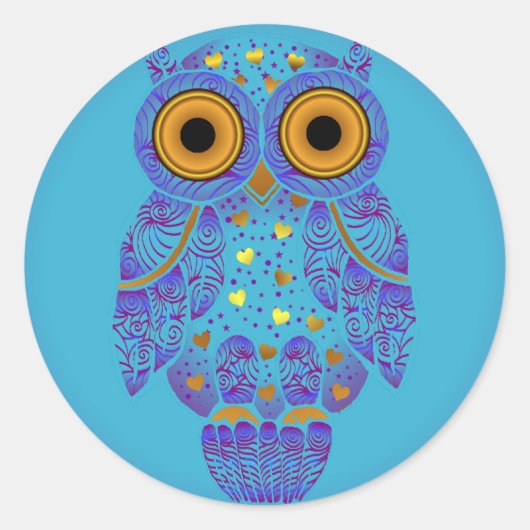 H00t Blues-Aufkleber Runder Aufkleber (Vorderseite)