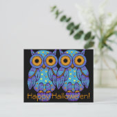 H00t Halloween Postkarte (Stehend Vorderseite)