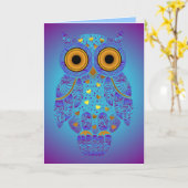 H00t Owl Blues Blank Card Karte (Gelbe Blume)