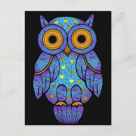 H00t Owl Mitternacht Madness Postkarte (Vorderseite)