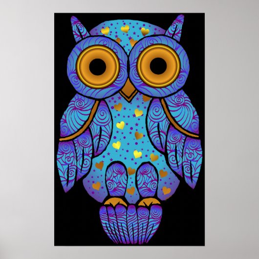 H00t Owl Mitternacht Madness Print Poster (Vorne)