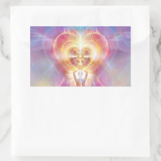 H120-Herz am Feuer Rechteckiger Aufkleber (Tasche)