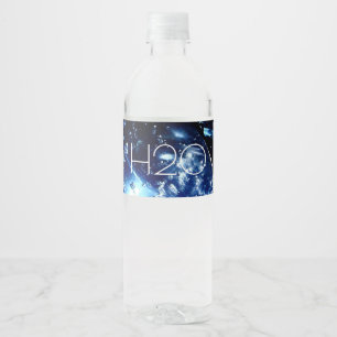 h20 Etikett der Wasserflasche