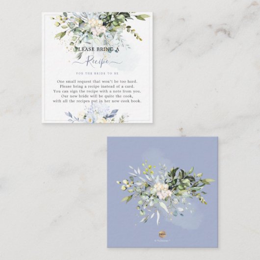 H2 Blue Gum Eucalyptus Recipe Anfrage Begleitkarte (Vorne/Hinten)