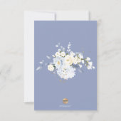H2 Blue Hydrangea Cream Rose RSVP-Karten Einladung (Rückseite)