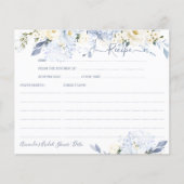 H2 Blue Hydrangea Creme Rose Rezept Karte (Vorderseite)