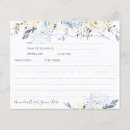 H2 Blue Hydrangea Creme Rose Rezept Karte