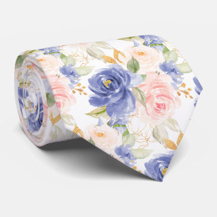 H2 Blumen Mittelmeerblau Rosé Rosen Krawatte