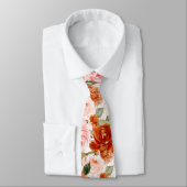 H2 Blumen Rost Orange Blush Rosen Krawatte (Gebunden)
