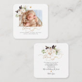 H2 Blush Rose Dragonfly Dusche Danke Mitteilungskarte (Vorne/Hinten)