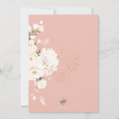 H2 Creamy Dusty Rose Blush Hydrangea Einladung (Rückseite)