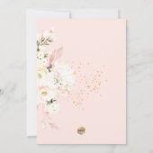 H2 Dusty Rose Blush Hydrangea Brunch Bubbly Einladung (Rückseite)