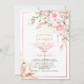 H2 Dusty Rose Blush Hydrangea Brunch Bubbly Inviv Einladung (Vorderseite)