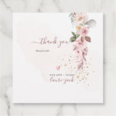 H2 Dusty Rose Geburtshaus Dusche Vielen Dank Geschenkanhänger (Rückseite)