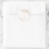 H2 Dusty Rose Hydrangea Creme Rose Brautparty Runder Aufkleber (Tasche)