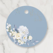 H2 Hydrangeas Blue Rose Taufe Vielen Dank Geschenkanhänger (Rückseite)