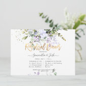 H2 Lila Eukalyptus Probe Abendessen Einladung (Stehend Vorderseite)