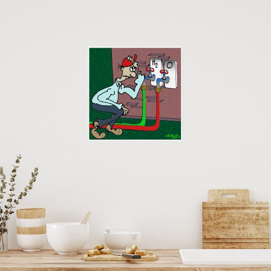 H2- & O-Faucets Poster (Küche)