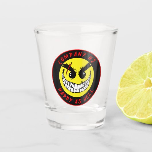 H2-Shotglas Schnapsglas (Vorderseite)