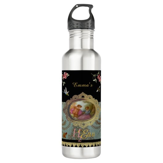 H2Eau (H2O) Rococo Water Bottle Edelstahlflasche (Vorderseite)