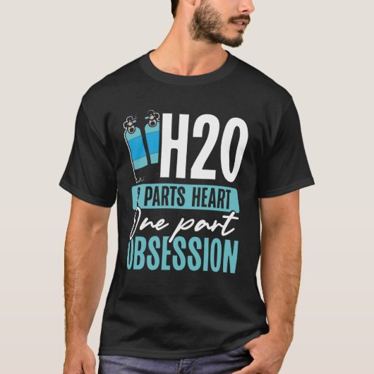 H2o 2 Teile Herz 1 Teil Besessenheit Schwimmen T-Shirt (Vorderseite)