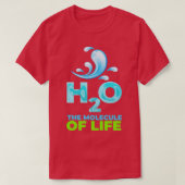 H2O das Molekül des Lebens T-Shirt (Design vorne)