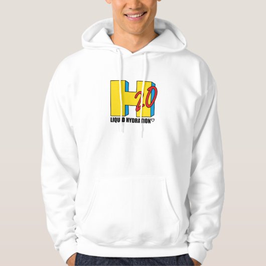 H2O Flüssigkeits-Hydratation Hoodie (Vorderseite)
