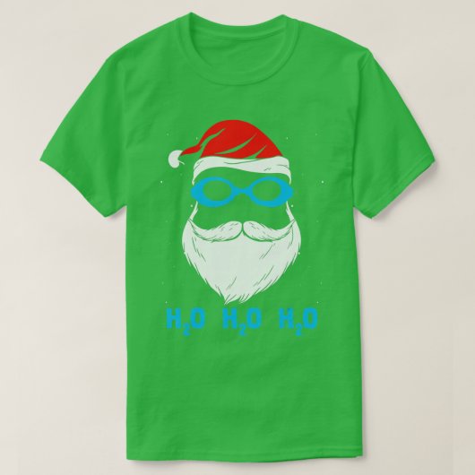 H2o H2o H2o Santa Claus Schwimmbad Weihnachtsmannm T-Shirt (Design vorne)