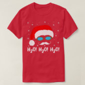 H2o H2o H2o Weihnachtsmann Schwimmbad Weihnachtsze T-Shirt (Design vorne)