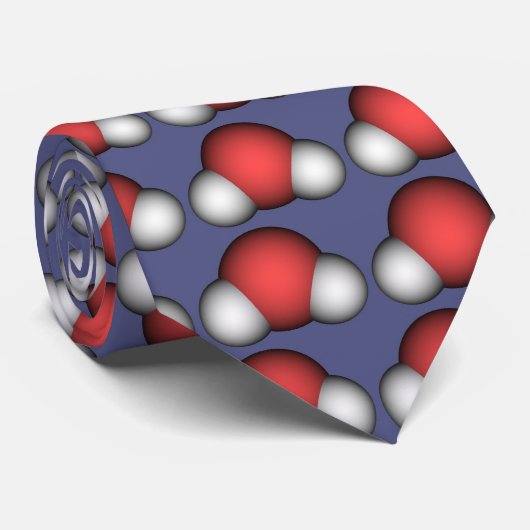 H2O Moleküle Krawatte (Gerollt)