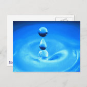 H2O-Tropfen Postkarte (Vorne/Hinten)