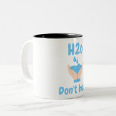 h2o tut nicht weh zweifarbige tasse (Vorderseite Links)