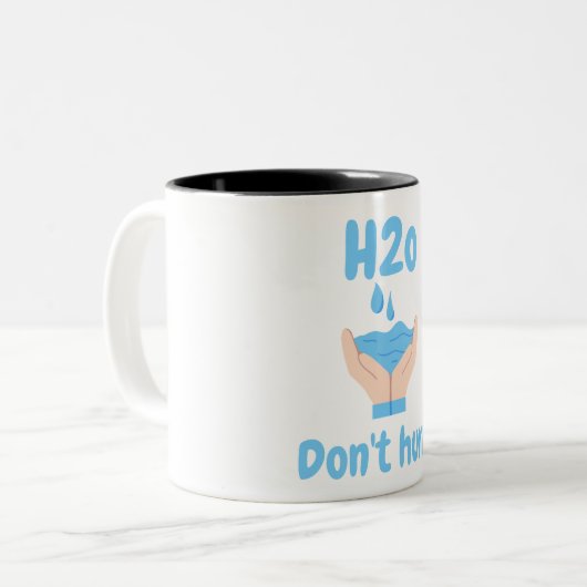 h2o tut nicht weh zweifarbige tasse (Vorderseite Links)