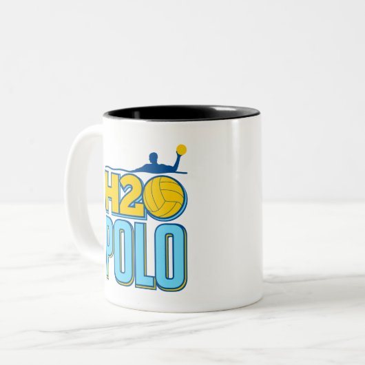 H2O Water Polo Zweifarbige Tasse (Vorderseite Links)