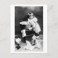 h304 Edwardian Girl with Dolls Clothes