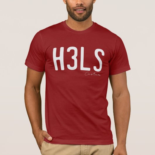 H3LS YEAH Varsity-T-Shirt T-Shirt (Vorderseite)
