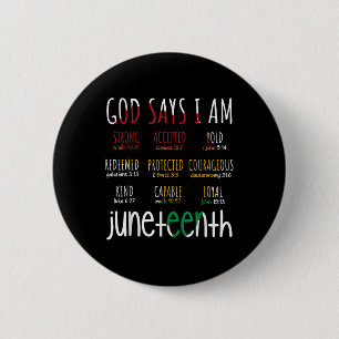 H444 Gott sagt, ich sei Bibelverse Religiös Button
