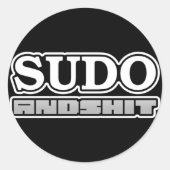 H4cked sudo Aufkleber (Vorderseite)